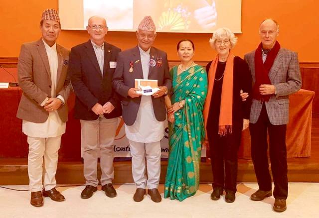 GONESA’s Chairperson MJR. Dil Bahadur Gurung (MVO) Awarded By  “International Volunteer And Youth Employ Ability Award ( South Asia ) 2018”